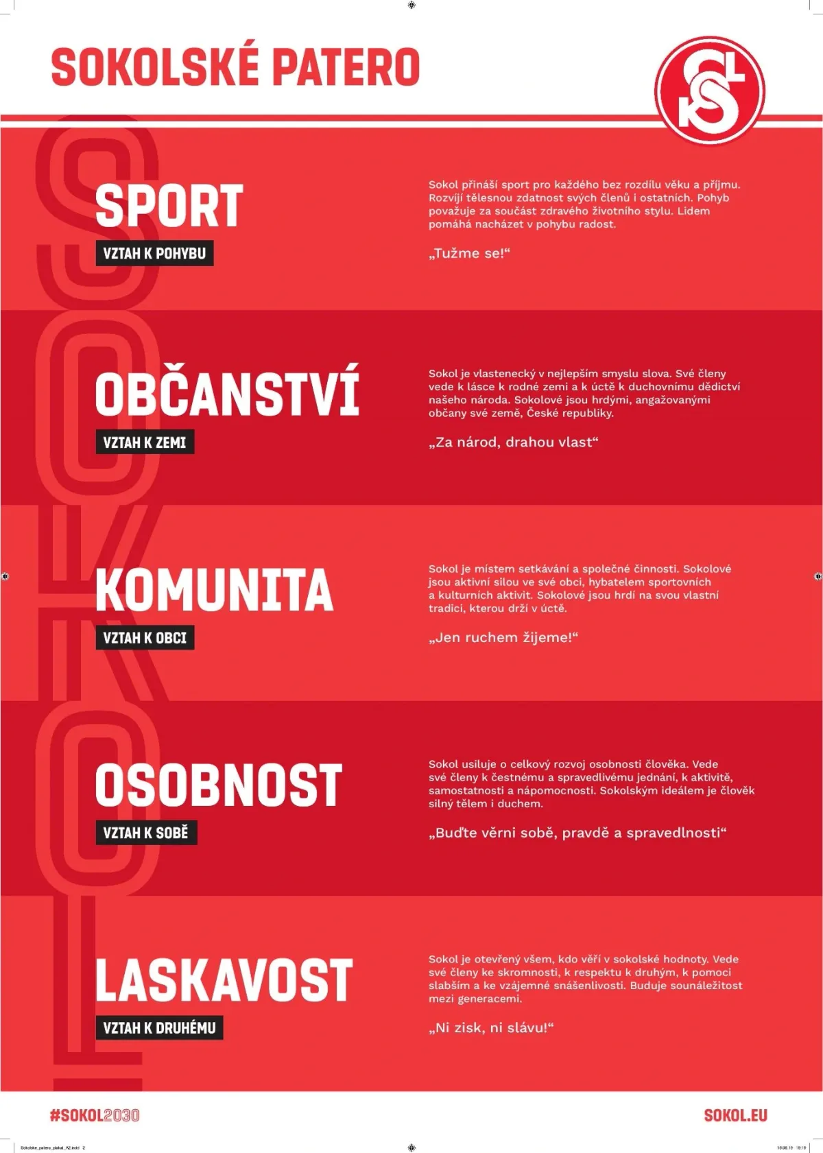 Sokolské patero — zásady sokolské výchovy